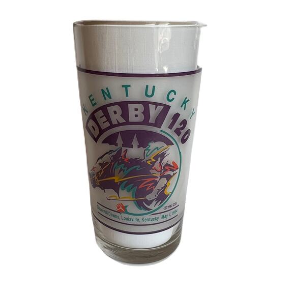 Vintage 1994 "120th Kentucky Derby" Mint Julep Souvenir Collector's Glass - Picture 1 of 5